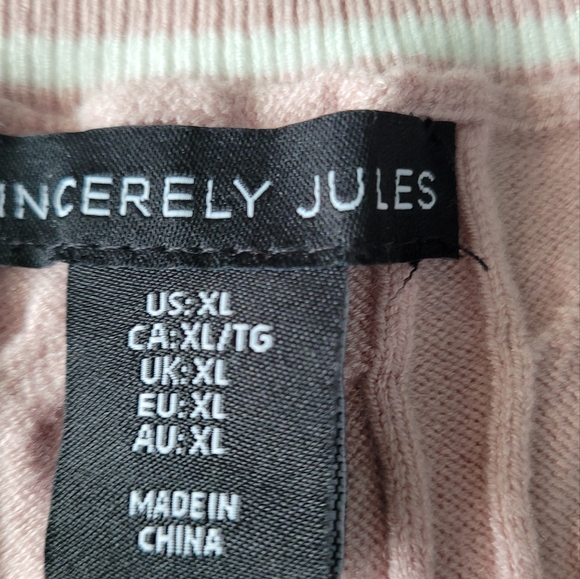 Nwt-SINCERELY JULES Light Pink Cable Knit Sleeveless Top..Read Post - Picture 4 of 6